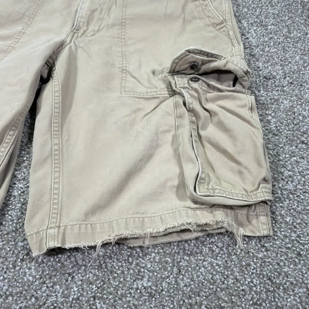 Polo Jeans Military Surplus Cargo Shorts Y2k Beige Essentials Size 34 Waist